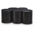 Meridian Furniture Dimple 5 Piece Black Terrazzo Pattern Iron Metal Coffee Table