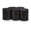 Meridian Furniture Dimple 5 Piece Black Terrazzo Pattern Iron Metal Coffee Table