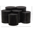 Meridian Furniture Dimple 6 Piece Black Terrazzo Pattern Iron Metal Coffee Table