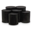 Meridian Furniture Dimple 6 Piece Black Terrazzo Pattern Iron Metal Coffee Table