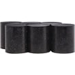 Meridian Furniture Dimple 6 Piece Black Terrazzo Pattern Iron Metal Coffee Table