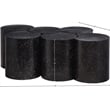 Meridian Furniture Dimple 6 Piece Black Terrazzo Pattern Iron Metal Coffee Table