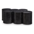 Meridian Furniture Dimple 6 Piece Black Terrazzo Pattern Iron Metal Coffee Table