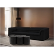 Meridian Furniture Dimple 6 Piece Black Terrazzo Pattern Iron Metal Coffee Table