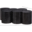 Meridian Furniture Dimple 6 Piece Black Terrazzo Pattern Iron Metal Coffee Table