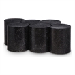 Meridian Furniture Dimple 6 Piece Black Terrazzo Pattern Iron Metal Coffee Table