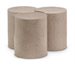 Meridian Furniture Dimple 3 Piece Taupe Terrazzo Pattern Iron Metal Coffee Table
