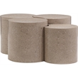 Meridian Furniture Dimple 4 Piece Taupe Terrazzo Pattern Iron Metal Coffee Table