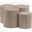 Meridian Furniture Dimple 4 Piece Taupe Terrazzo Pattern Iron Metal Coffee Table