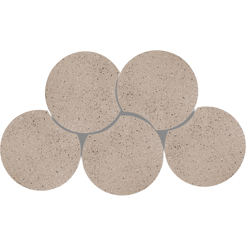 Meridian Furniture Dimple 5 Piece Taupe Terrazzo Pattern Iron Metal Coffee Table
