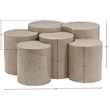 Meridian Furniture Dimple 6 Piece Taupe Terrazzo Pattern Iron Metal Coffee Table