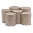 Meridian Furniture Dimple 6 Piece Taupe Terrazzo Pattern Iron Metal Coffee Table