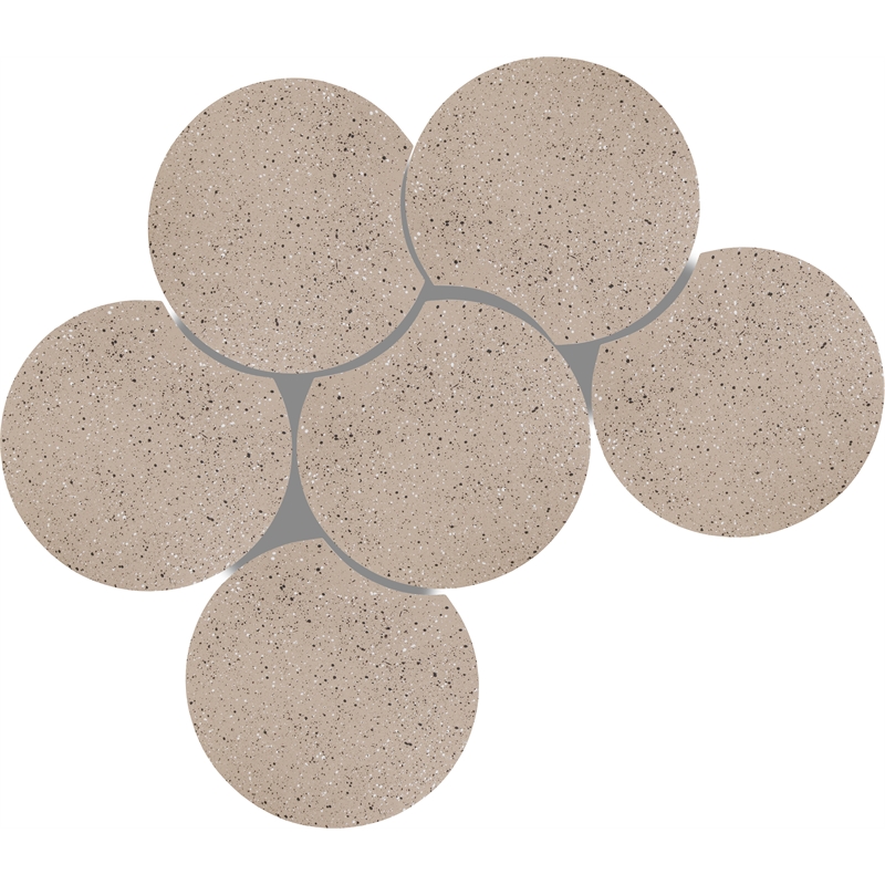 Meridian Furniture Dimple 6 Piece Taupe Terrazzo Pattern Iron Metal Coffee Table