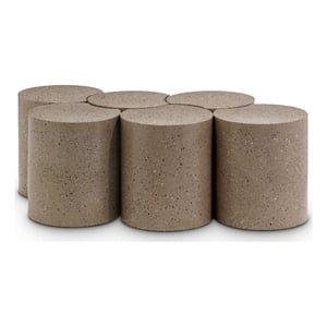 Meridian Furniture Dimple 6 Piece Taupe Terrazzo Pattern Iron Metal Coffee Table
