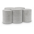 Meridian Furniture Dimple 5 Piece White Terrazzo Pattern Iron Metal Coffee Table