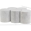Meridian Furniture Dimple 5 Piece White Terrazzo Pattern Iron Metal Coffee Table
