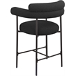 Meridian Furniture Blake Black Boucle Fabric Counter Stool (Set of 2)