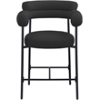 Meridian Furniture Blake Black Boucle Fabric Counter Stool (Set of 2)