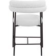 Meridian Furniture Blake Cream Boucle Fabric Counter Stool (Set of 2)