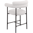 Meridian Furniture Blake Cream Boucle Fabric Counter Stool (Set of 2)