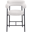 Meridian Furniture Blake Cream Boucle Fabric Counter Stool (Set of 2)