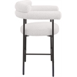 Meridian Furniture Blake Cream Boucle Fabric Counter Stool (Set of 2)