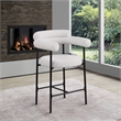 Meridian Furniture Blake Cream Boucle Fabric Counter Stool (Set of 2)