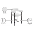 Meridian Furniture Blake Cream Boucle Fabric Counter Stool (Set of 2)