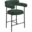 Meridian Furniture Blake Green Boucle Fabric Counter Stool (Set of 2)