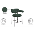 Meridian Furniture Blake Green Boucle Fabric Counter Stool (Set of 2)