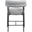 Meridian Furniture Blake Grey Boucle Fabric Counter Stool (Set of 2)