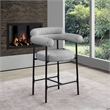 Meridian Furniture Blake Grey Boucle Fabric Counter Stool (Set of 2)