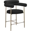 Meridian Furniture Blake Black Boucle Fabric Counter Stool (Set of 2)