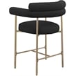 Meridian Furniture Blake Black Boucle Fabric Counter Stool (Set of 2)