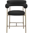 Meridian Furniture Blake Black Boucle Fabric Counter Stool (Set of 2)