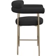 Meridian Furniture Blake Black Boucle Fabric Counter Stool (Set of 2)