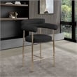 Meridian Furniture Blake Black Boucle Fabric Counter Stool (Set of 2)