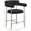 Meridian Furniture Blake Black Boucle Fabric Counter Stool (Set of 2)