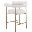 Meridian Furniture Blake Cream Boucle Fabric Counter Stool (Set of 2)