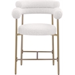 Meridian Furniture Blake Cream Boucle Fabric Counter Stool (Set of 2)