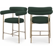 Meridian Furniture Blake Green Boucle Fabric Counter Stool (Set of 2)