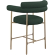 Meridian Furniture Blake Green Boucle Fabric Counter Stool (Set of 2)