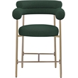 Meridian Furniture Blake Green Boucle Fabric Counter Stool (Set of 2)