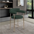 Meridian Furniture Blake Green Boucle Fabric Counter Stool (Set of 2)