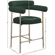 Meridian Furniture Blake Green Boucle Fabric Counter Stool (Set of 2)