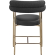Meridian Furniture Blake Black Boucle Fabric Counter Stool (Set of 2)
