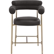 Meridian Furniture Blake Black Boucle Fabric Counter Stool (Set of 2)