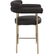 Meridian Furniture Blake Black Boucle Fabric Counter Stool (Set of 2)