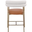Meridian Furniture Blake Cognac Boucle Fabric Counter Stool (Set of 2)