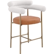 Meridian Furniture Blake Cognac Boucle Fabric Counter Stool (Set of 2)